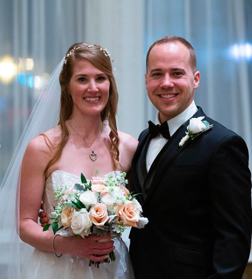 Kenneth Schmidt with his beautiful wife, Jessie, on their wedding day on January 29, 2020. 